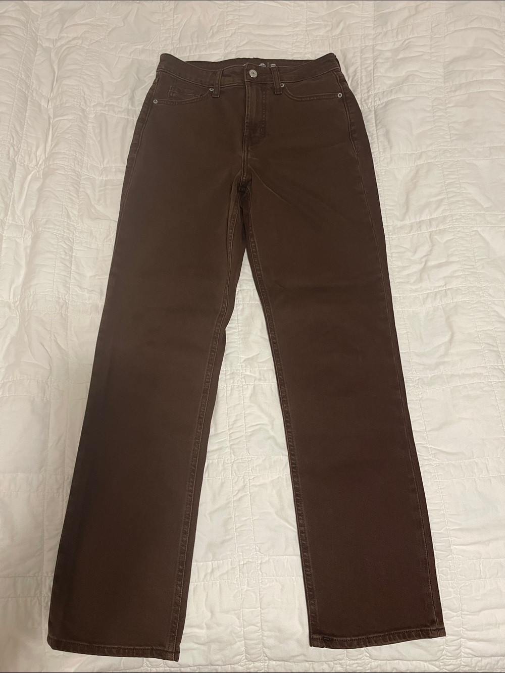 Old Navy Extra High Rise Straight Jeans Brown Size 6